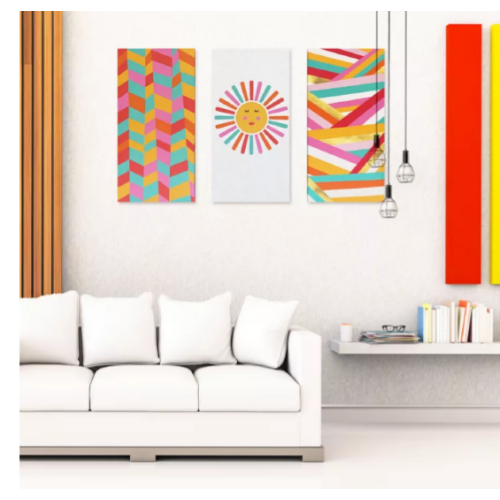 Wild Sage™ Geometric Sun 15-Inch x 30-Inch Canvas Wall Art (Set of 3)