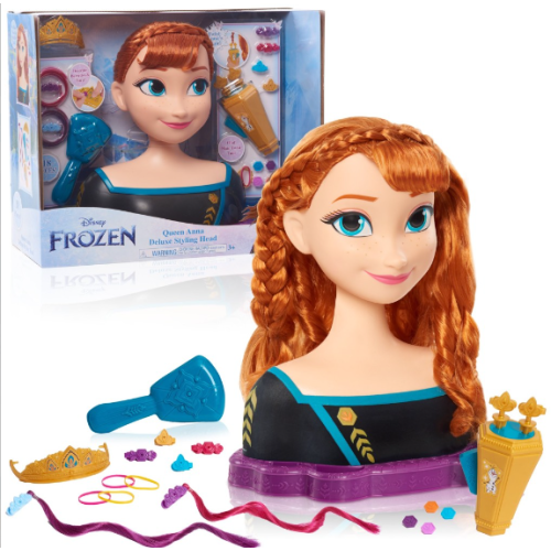 Disney Frozen Disney’s 2 Queen Anna Deluxe Styling Head, 18-pieces, By Just Play