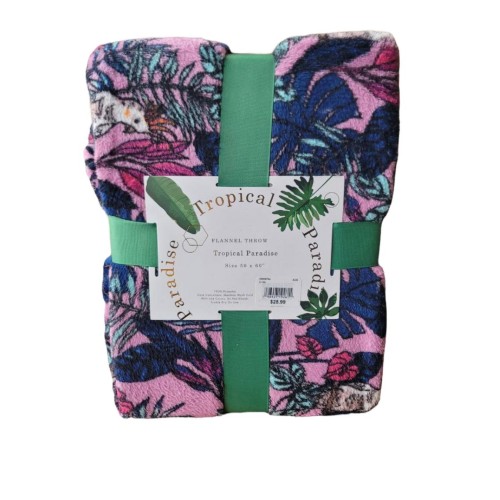 Tropical Paradise Flannel Throw