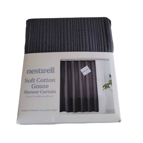 Nestwell™ 72-Inch x 72-Inch Solid Hemp Shower Curtain