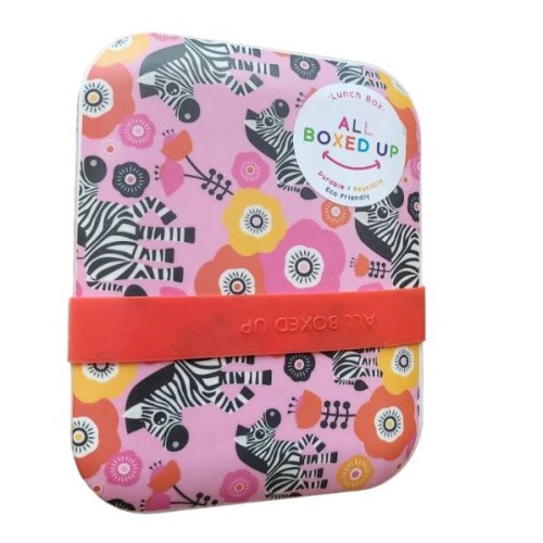 Bento Box Lunch Box Eco Friendly Kids Food Storage Container Zebras Pink