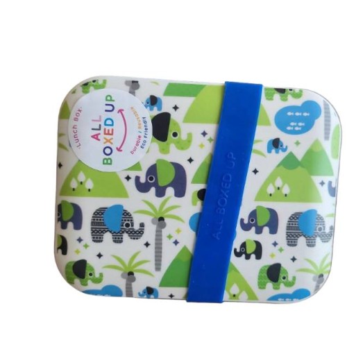 Bento Box Lunch Box Eco Friendly Kids Food Storage Container Elephants Blue