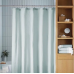 Haven 72”” Double Gauze Organic Cotton Shower Curtain in Sky Grey