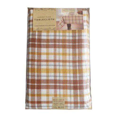 Harvest Plaid 60-Inch x 120-Inch Oblong Tablecloth