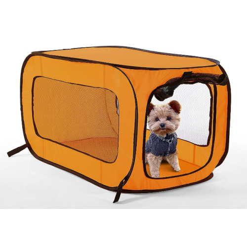 Pooch Pen Solid Pop-up Pet Kennel 32.5"Lx19.5"Wx19.5 L orange