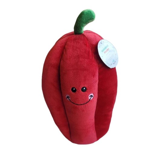 Silver One Huggable Veggies Red Pepper Plush 10” Squeeze Cuddle Baby Infant Toy