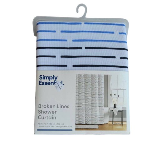 Simply Essential™ Stripe Pattern Polyester Shower Curtain