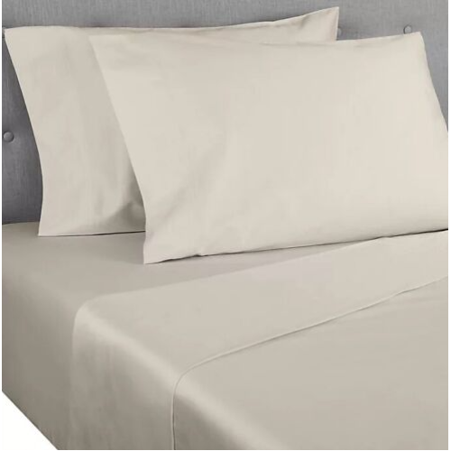 Nestwell Silky&Smooth Cotton Sateen Full  Flat Sheet In Oatmeal