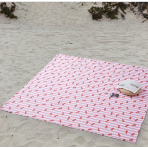 Pink pineapple Oversized Beach sheet 83in x 84 in Summer Fun