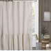 Bee & Willow Ruffled Edge 72”x72” Shower Curtain in Natural Linen