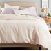 3-PC Nestwell Luxury Washed Linen Cotton Duvet Cover Set, Blush Full/Queen