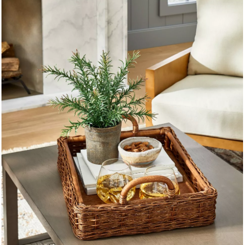 Rattan Rectangle Woven Tray - Threshold™ designed with Studio Mcgee