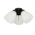 Elite 3-Light Ceiling Fan Shades LED Light Kit, Oil Rubbed Bronze