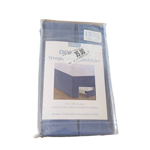 Nestwell Polyester Double Skirting 15" Medium Blue