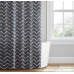 Simply Essential™ Chevron Cotton Shower Curtain 72 x 72 Gray