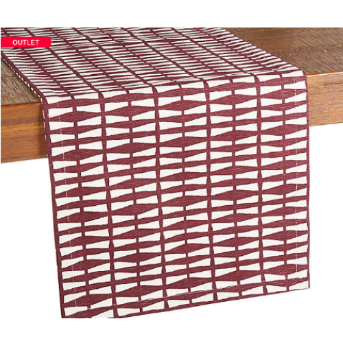 Burgundy Studio 3B™ Ikat Cotton Table Runner 2.28mv