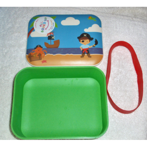 All Boxed Up Lunch Box Pirate on Beach Pattern Eco Friendly Durable Reusable