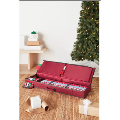 Squared Away™ Under-the-Bed Gift Wrapping Storage Station in Rhubarb/Dark Shadow