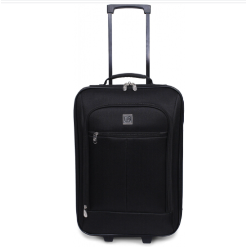 Carry On Luggage Suitcase 18" Cabin Bag Small Lightweight Rolling Baggage Black