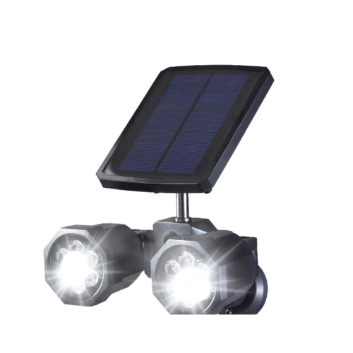  Roll over image to zoom in  Bell + Howell 7782 Spotlight Bionic Duo Motion-Sensing Solar Powered LED Black Black