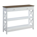 Oxford One Drawer Console Table in Driftwood White