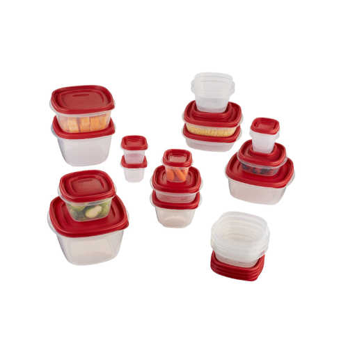 Rubbermaid Easy Find Lids Food Storage Containers, Racer Red, 40-Piece Set