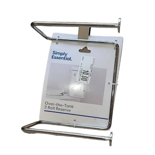 Simply Essential™ Over-the-Tank 2-Roll Toilet Paper Reserve in Chrome