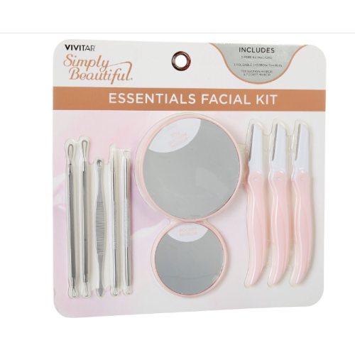 Vivitar 10-Pc. Essential Tools Facial Set One Size Pink