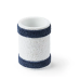 Everhome™ Beaded Striped Tumbler in White/Blue