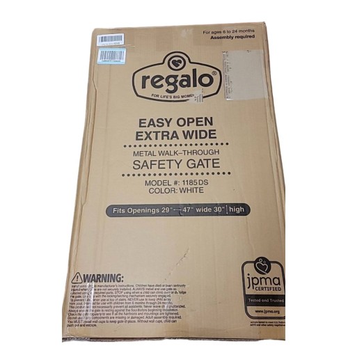 Regalo Easy Open 47-Inch Super Wide Walk Thru Baby Gate