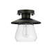 Hampton Bay 1-Light Oil Rubbed Bronze and Glass Vintage Semi-Flush Mount