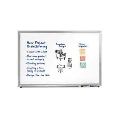 Foray® White Aluminum Frame Dry-Erase Board 24 x 36Inch With Marker 