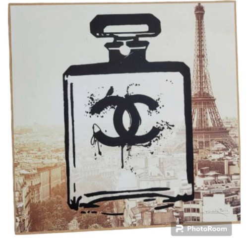 Chanel Bottle Paris Hanging Framed Print