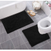 Black Bathroom Rugs Sets 2 Piece