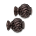 (2-Pk) Cambria Coiled Ball Window Terminal Set Steel Resin Oil Rubbed Bronze