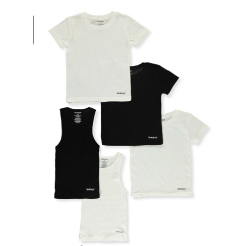 Isotoner Boy Cotton Blend Undershirt Tank Top And T-shirt Style Five New Tagless