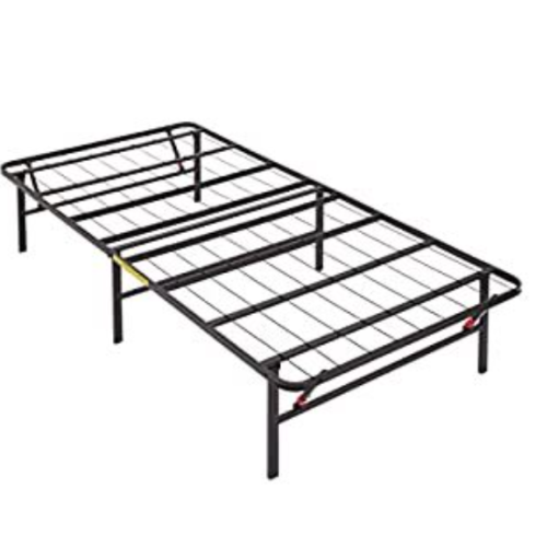 Amazon Basics Foldable Metal Platform Bed Frame with Tool Free Setup, 14 Inches High, Twin, Black 