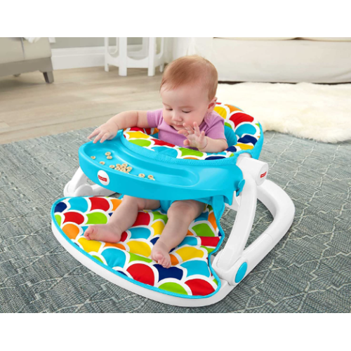 Fisher-Price Deluxe Sit-Me-Up Floor Seat with Toy-Tray Happy Hills