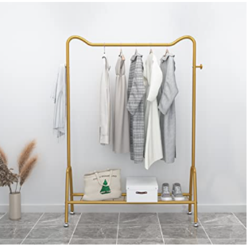 Udear garment rack with 2 hooks gold