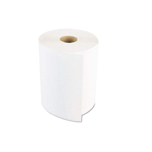 Boardwalk 6254 Paper Towel Roll, 1-Ply Hardwound, 8" Width x 800' Length, White (Pack of 6)