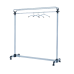 Alba Double-Sided High Capacity Mobile Garment Rack with 3 Metal and Plastic Hangers