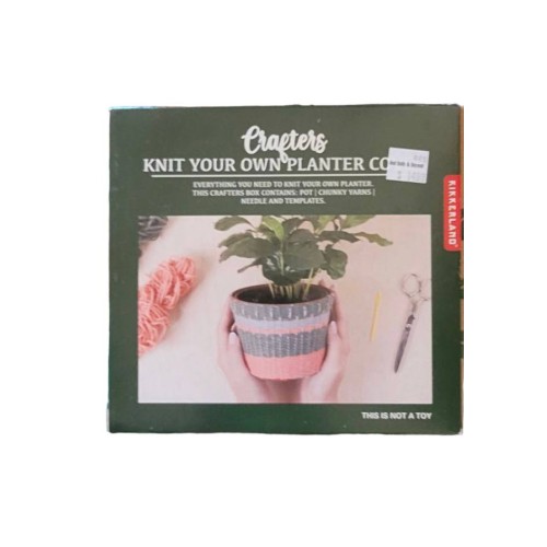 Kikkerland Crafters Knit Your Own Planter Cover Kit