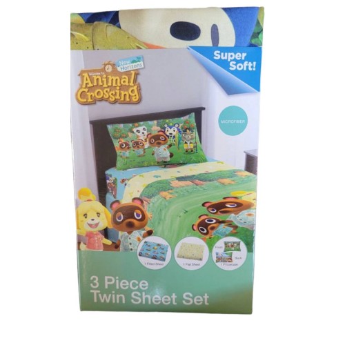 Animal Crossing 3 Piece Twin Sheet Set