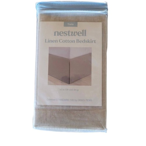 Nestwell Linen Cotton Bed Skirt Natural - Twin