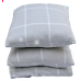 Simply Essential 3-Piece Windowpane Plaid Throw Blanket Feather Pillow Bundle