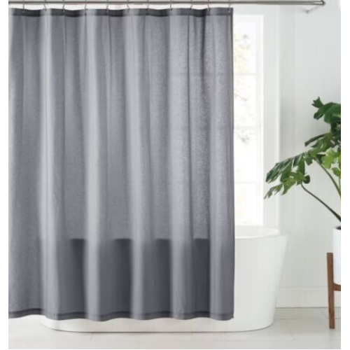 Nestwell Hemp Shower Curtain 72 In X 72 In, Gray Quiet Shade