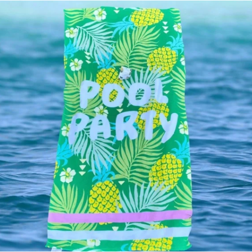 Silver One Pineapple Pool Party Beach Towel