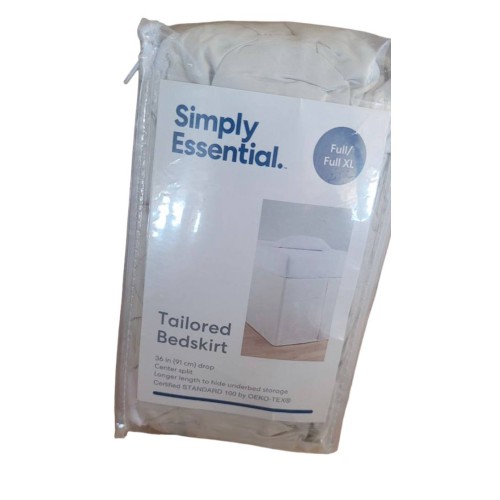 Simply Essential™ Full/Full XL Tailored Bed Skirt in Coconut Milk