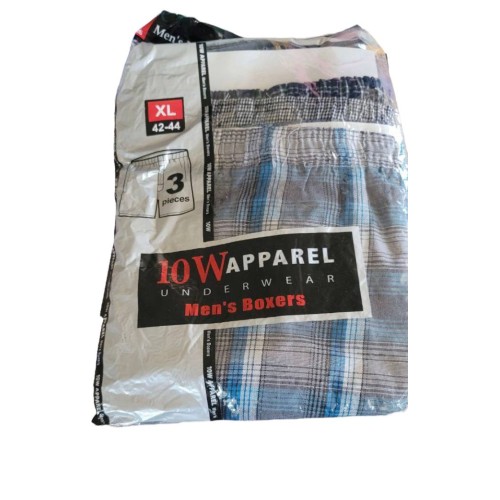 Mens Boxers XL 42-44   3 Pack 10W Apparel Underwear NIP