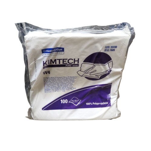 Kimberly-Clark Kimtech 33330 Pure Disposable Wiper with W4 Dry, 12" Length x 12" Width, White